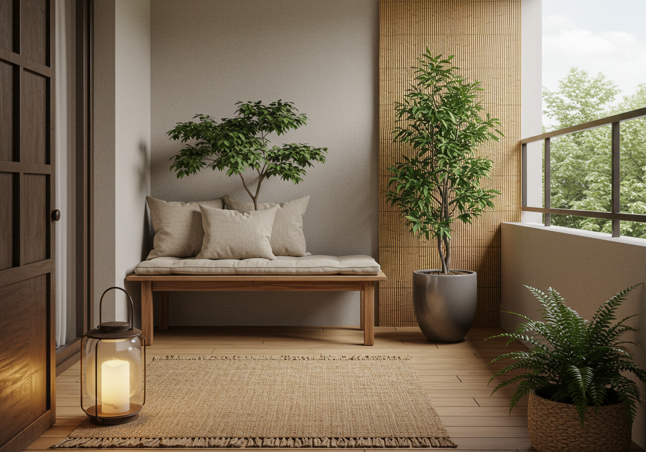 Japandi Style Balcony